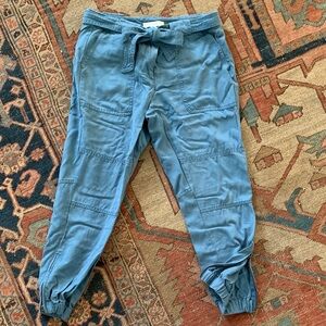 LOFT Blue Cropped Jogger Pants